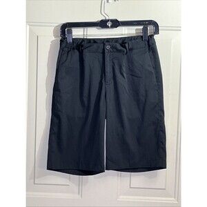 Nike Kids Boys DriFit Flat Front Dress Golf Shorts Performance Black Size Large
